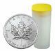 Roll Of 25 2011 Canada 1 Oz Silver Maple Leaf $5 Gem Bu Coins