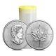 Roll Of 25 2021 1 Oz Canadian Silver Maple Leaf. 9999 Fine $5 Coin Bu Lot