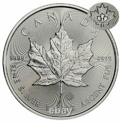 Roll of 25 2021 Canada 1 oz Silver Maple Leaf $5 Coins GEM BU
