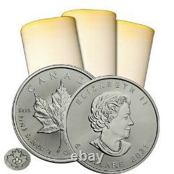 Roll of 25 2021 Canada 1 oz Silver Maple Leaf Coins BU IN STOCK