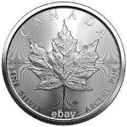 Roll of 25 2023 1 oz Canada 9999 Fine Silver Maple Leaf $5 Coin BU In Stock