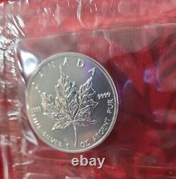 SILVER MAPLE 1 Ounce COINS 1999 Royal Canadian Mint 99.99% silver / 10 Coins