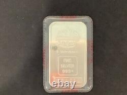 Scarce 1981 Engelhard'Red Seal' Maple Leaf 1 oz. 999 Silver Bar S/N 161710 b3c