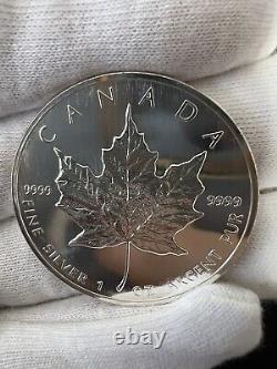 Silver 1996 Maple Leaf In Capsule Rare Mintage. 9999 Canada Canadian