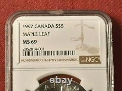 Silver Maple Leaf MS69 SLABBED1992 GRADED JULY 2021 Population 23 Canada